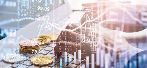 image showing graphs, gold coins, and cryptocurrency KHM Attorneys at Law Colorado Springs, Castle Rock