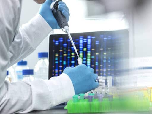 lab technician does a paternity test in a lab KHM Attorneys at Law Colorado Springs, Castle Rock