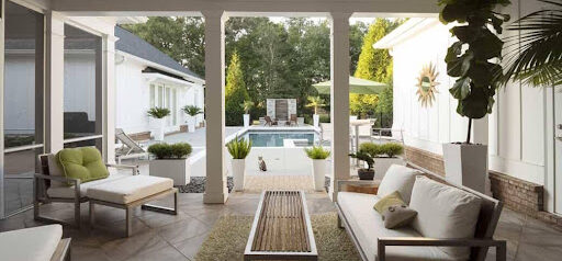 contemporary and modern patio with pool KHM Attorneys at Law Colorado Springs, Castle Rock