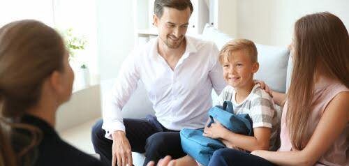 divorced couple share custody with son as they discuss their plan with a therapist KHM Attorneys at Law Colorado Springs, Castle Rock